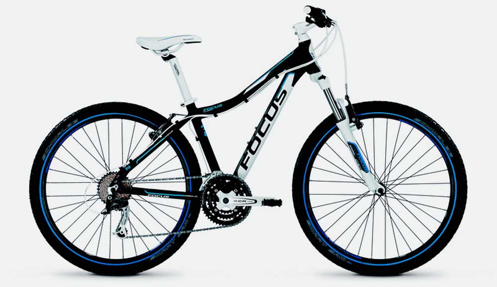 Велосипед FOCUS Donna HT 4.0 (черно-бело-синий)