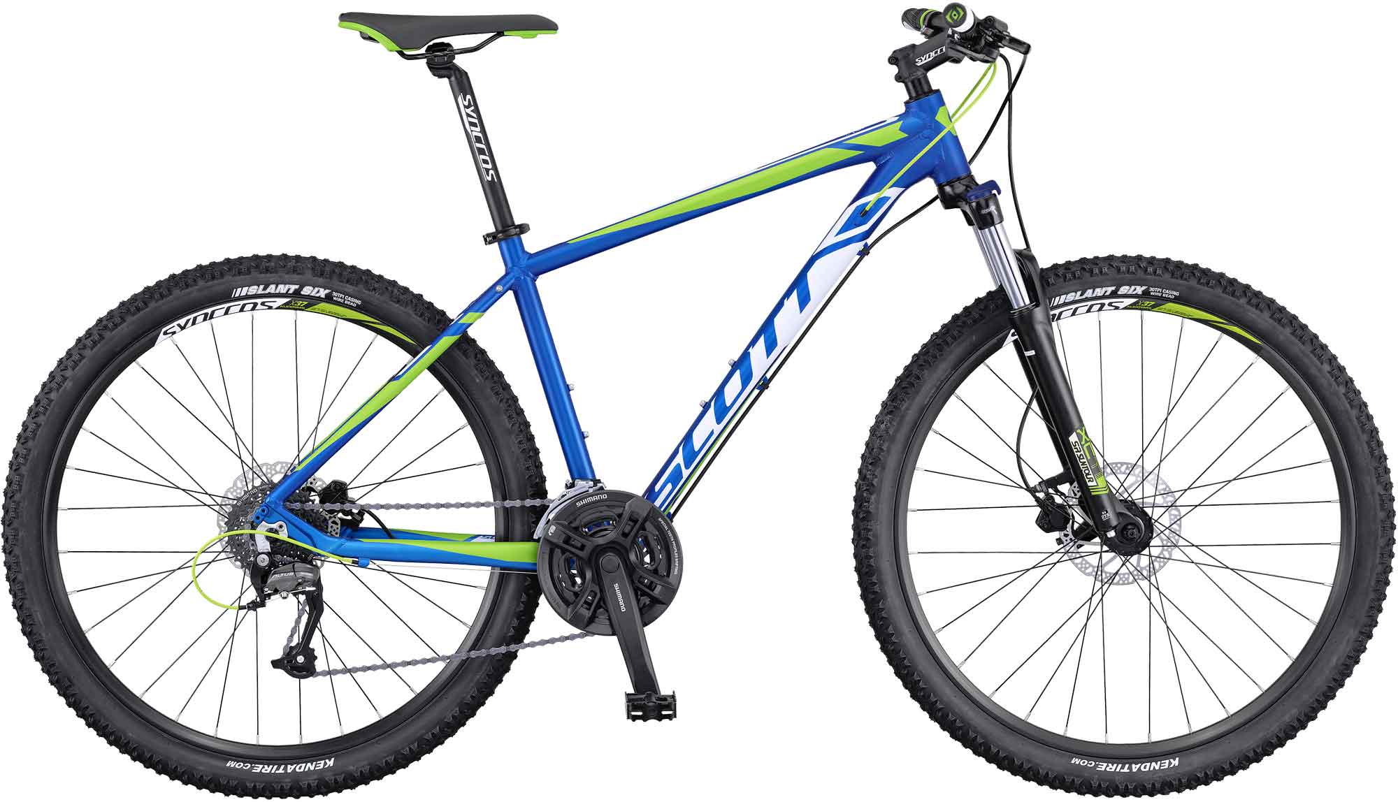 Велосипед SCOTT Aspect 750 (Сине-бело-зеленый)